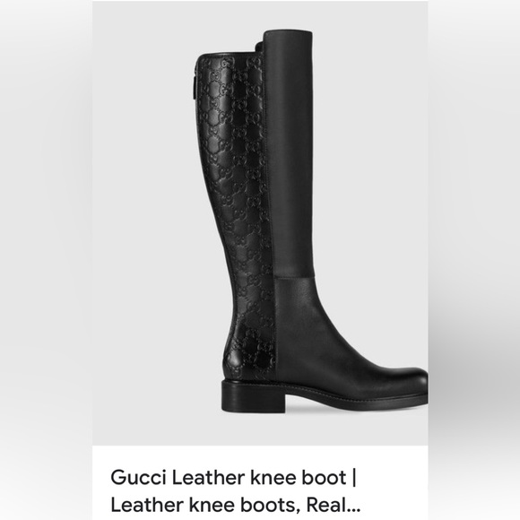 Gucci Shoes - Authentic Gucci tall monogram black knee boot. Size 36